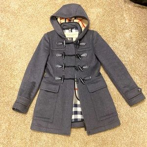 Burberry Brit Parka Hooded wool duffle coat.